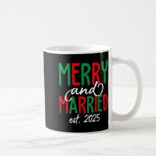 Caneca De Café Feliz Casado 2025 Natal Design de Natal