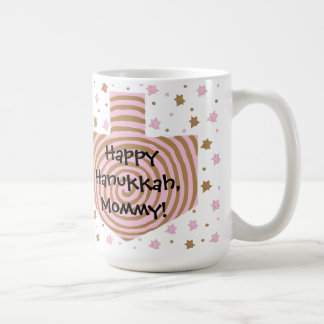 Caneca De Café Feliz Chanukah/Chanucah PINK/Brown Star Mug