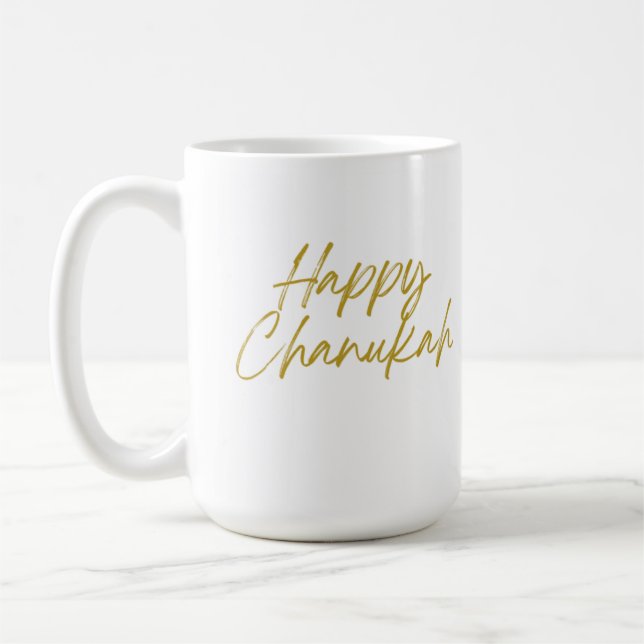 Caneca De Café Feliz Chanukah Classic Mug, 15 oz (Esquerda)