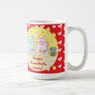 Caneca De Café Feliz Chanukah/Hanukkah PETS Red Mug
