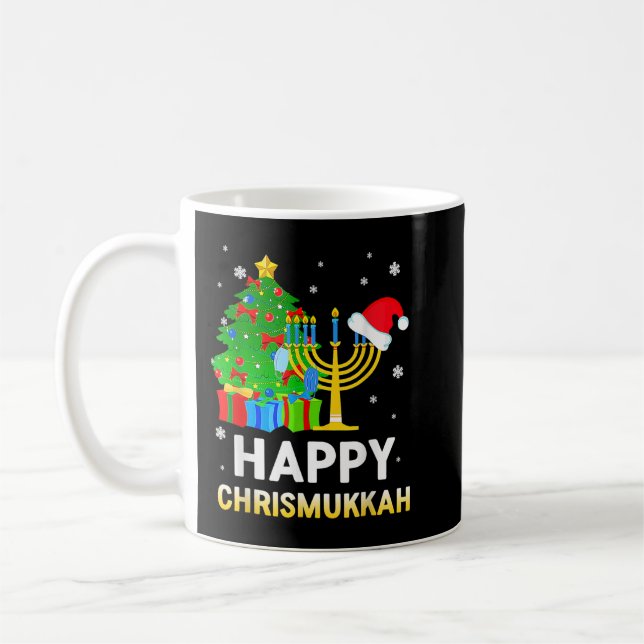 Caneca De Café Feliz Chrismukkah Natal Judeu Hanukkah Holida (Esquerda)
