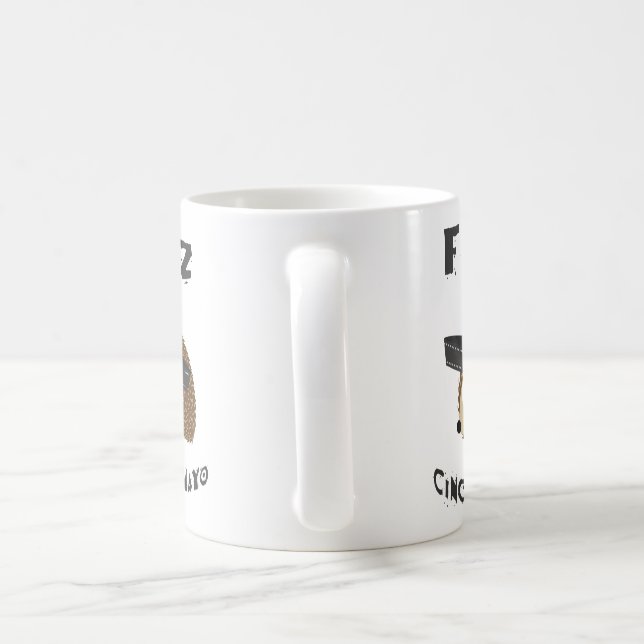 Caneca De Café Feliz Cinco De Mayo Hedgehog (Alça)