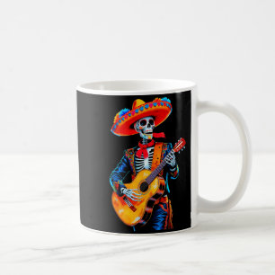 Caneca De Café Feliz cinco de mayo mexicano chapéu caveira violão