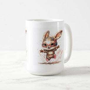 Caneca De Café Feliz Coelhinho Clássico Mug, 15 oz