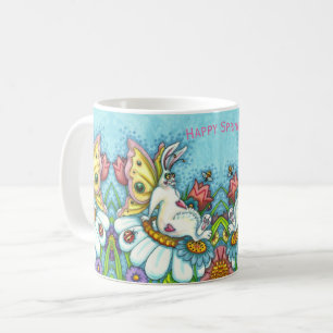 CANECA DE CAFÉ FELIZ COELHO DE PRIMAVERA FLUTTERBUN, REPETIÇÃO DO