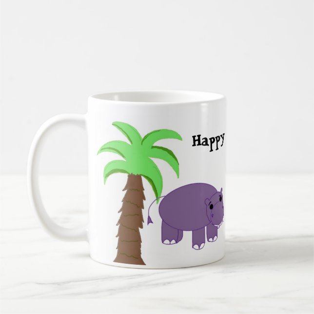 Caneca De Café Feliz como Hippo (Esquerda)