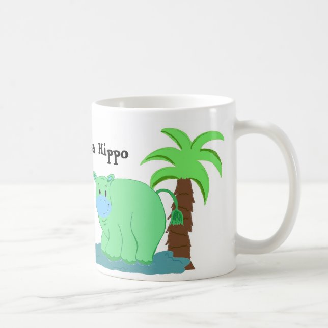 Caneca De Café Feliz como Hippo (Direita)