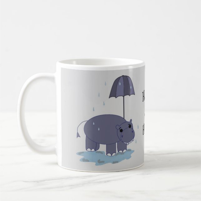 Caneca De Café Feliz como Hippo (Esquerda)