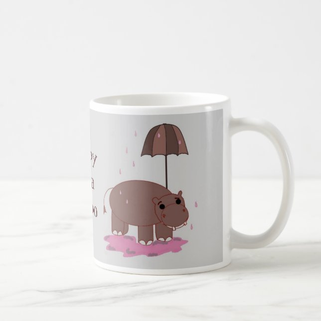 Caneca De Café Feliz como um Hipopótamo (Direita)