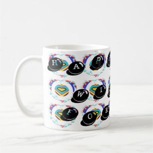 Caneca De Café Feliz cumprimentos para você teme a felicidade