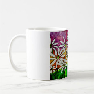 Caneca de café feliz da flor
