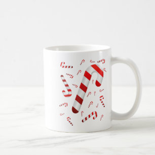 Caneca De Café Feliz De Candy Canavieira E Doces Vermelhos E Bran