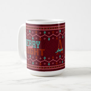 Caneca De Café Feliz de Natal e Suéter Brilhante