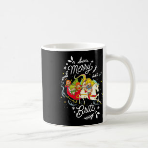 Caneca De Café Feliz De Natal Rainbow Brite E Brite Sleigh Rid