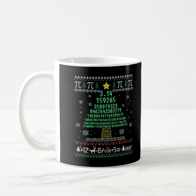 Caneca De Café Feliz de Professores de Matemática Christmath Pi T (Esquerda)