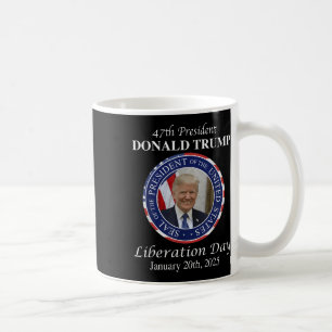 Caneca De Café Feliz Dia da Libertação O Presidente Donald Trump 