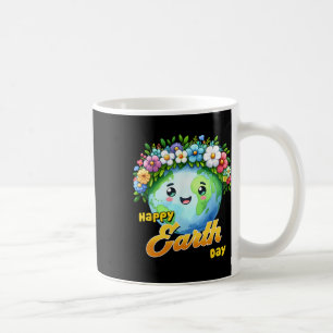 Caneca De Café Feliz Dia da Terra Arco-Íris Camisa Terra Dia 2025