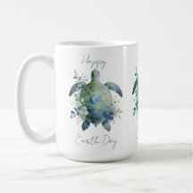 Feliz Dia da Terra Design de Tartaruga