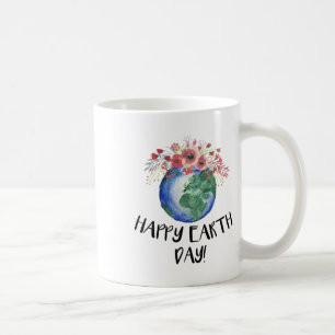 Caneca De Café Feliz Dia da Terra Dia da Terra Hippie Eco Mudar P