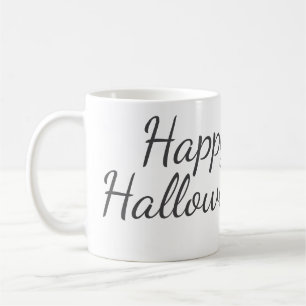 Caneca De Café Feliz Dia das Bruxas adiciona nome familiar caligr