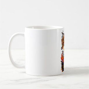 Caneca De Café Feliz Dia das Bruxas Fantasma & Abóbora Gato Preto