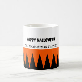Caneca De Café Feliz Dia das Bruxas Laranja Personalizado