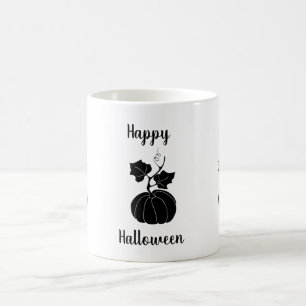 Caneca De Café Feliz Dia das Bruxas Minimalista