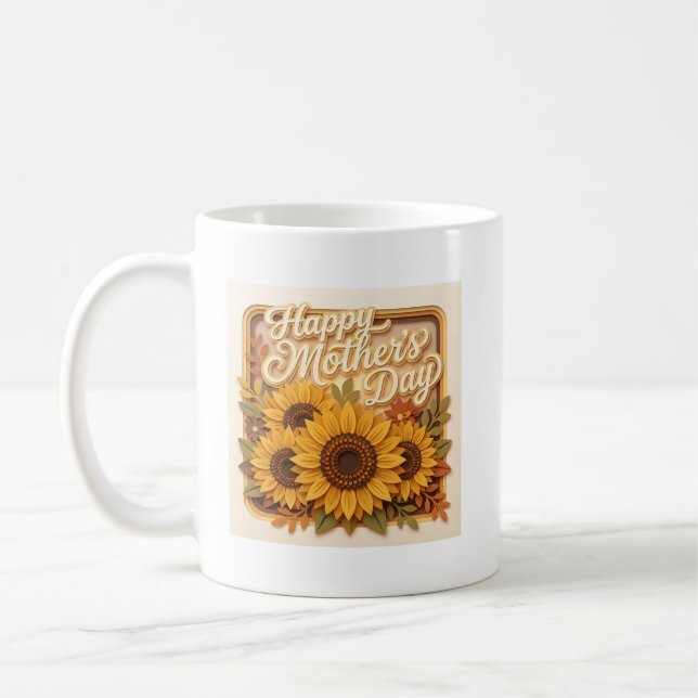 Caneca De Café Feliz Dia das Mães Adorável (Esquerda)