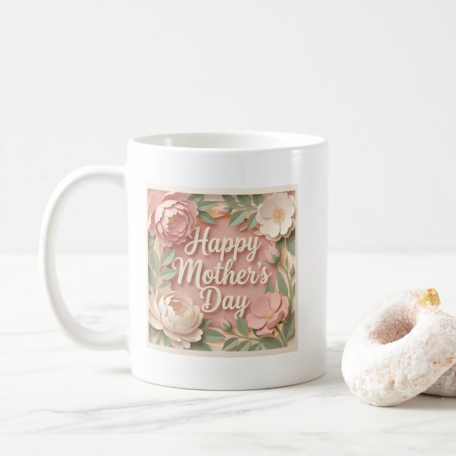 Caneca De Café Feliz Dia das Mães Adorável  (Com Donut)