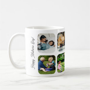 Caneca De Café Feliz Dia das Mães amo você mamãe foto colagem bra