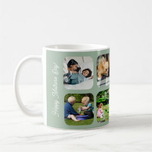 Caneca De Café Feliz Dia das Mães amo você mamãe foto colagem ver