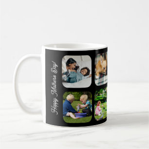 Caneca De Café Feliz Dia das Mães amo você mamãe foto preto verme