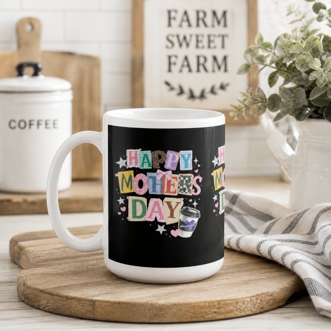 Caneca De Café Feliz dia das mães, gratidão mamãe (Criador carregado)