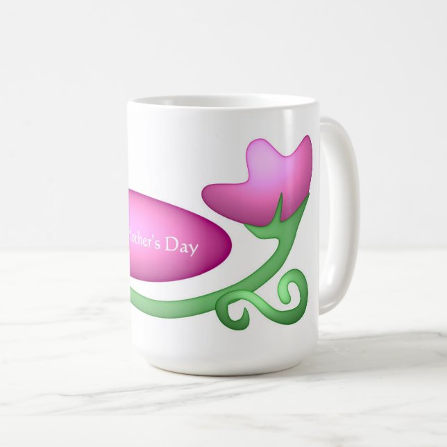 Caneca De Café Feliz Dia das Mães Mug (Frente Esquerda)