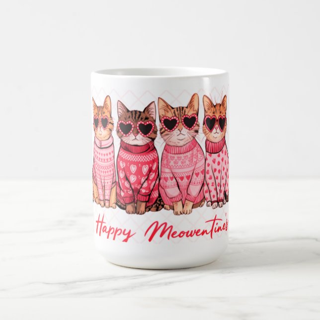 Caneca De Café "Feliz Dia das Meowentines" (Centro)