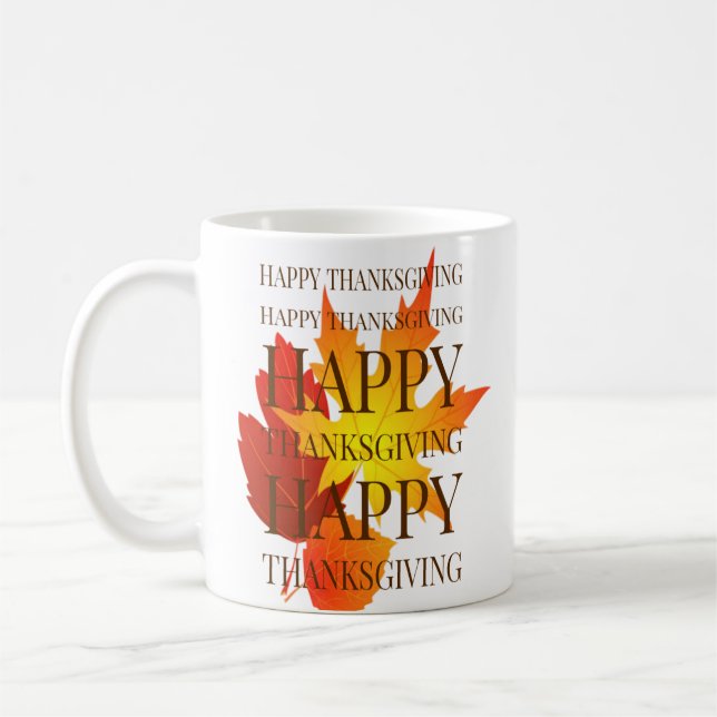 Caneca De Café Feliz Dia de Ação de Graças (Esquerda)