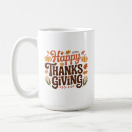 Caneca De Café Feliz Dia de Ação de Graças