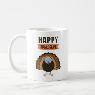 Caneca De Café Feliz Dia de Ação de Graças à Turquia Feliz Férias