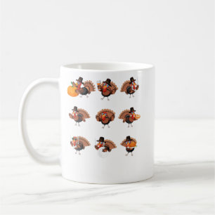 Caneca De Café Feliz Dia de Ação de Graças Turcos Meninas Meninas