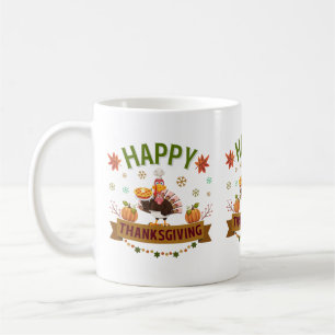 Caneca De Café Feliz Dia de Ação de Graças Turquia Mug