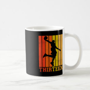 Caneca De Café Feliz Dia De Aniversário De 13 Para Rapazes Basket