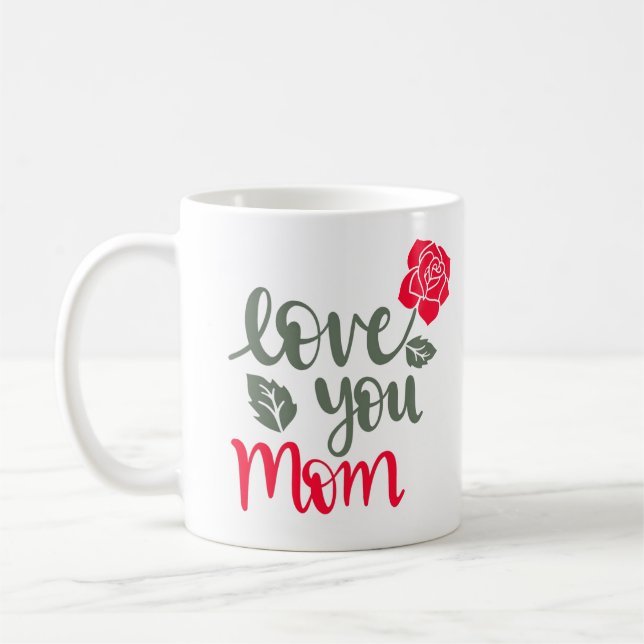 Caneca De Café feliz dia de as mães ama sua mãe (Esquerda)