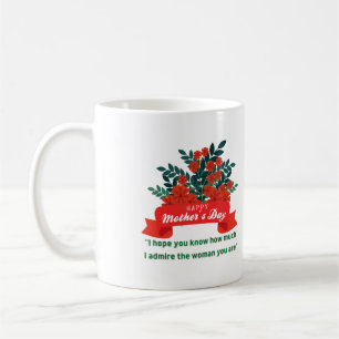 Caneca De Café Feliz dia de as mães Com Amor E Flores