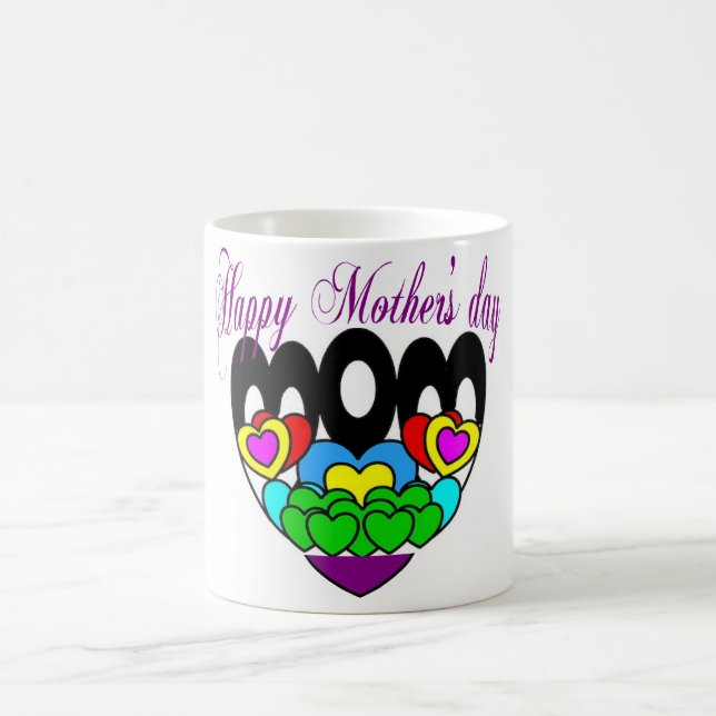 Caneca De Café Feliz dia de as mães para minha mãe (Centro)