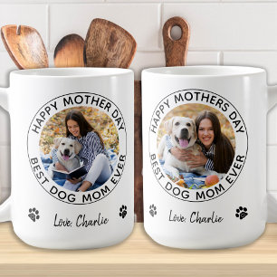 Caneca De Café Feliz Dia de as mães Personalizado Pet Photo Dog 