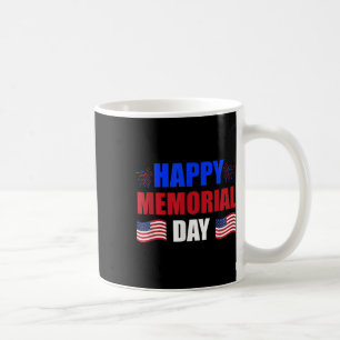 Caneca De Café Feliz Dia de Memória Patriótico dos Eua