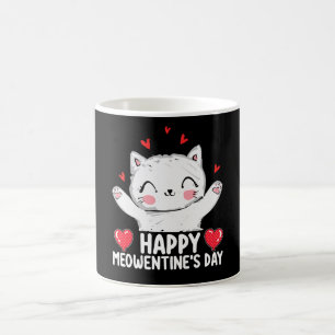 Caneca De Café Feliz Dia de Meowentine Dia de os namorados Amor