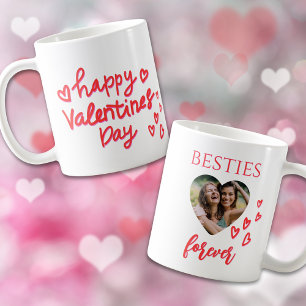 Caneca De Café Feliz dia de os namorados Besties Para Foto De Cor