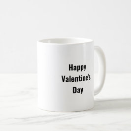 Caneca De Café Feliz dia de os namorados cor-de-rosa
