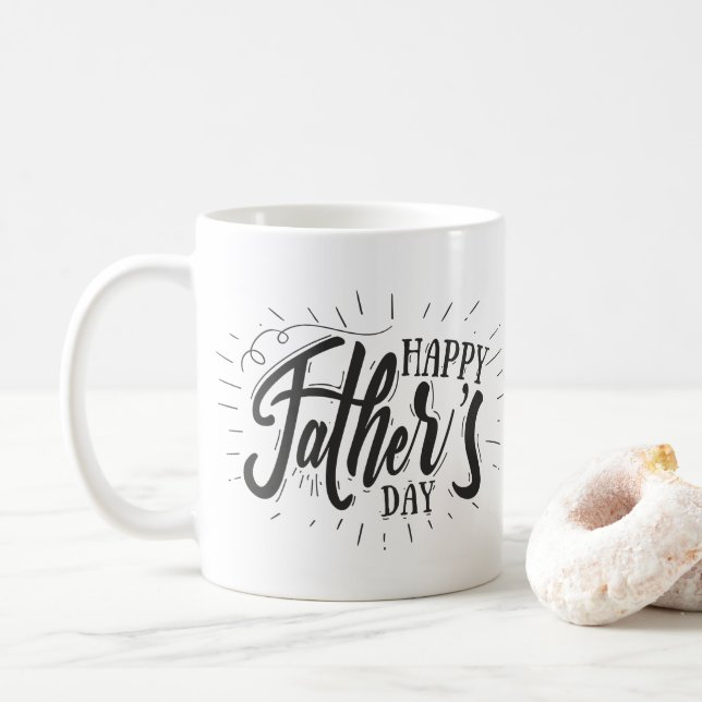 Caneca De Café Feliz Dia de os pais Engraçado Coffee Mug (Com Donut)